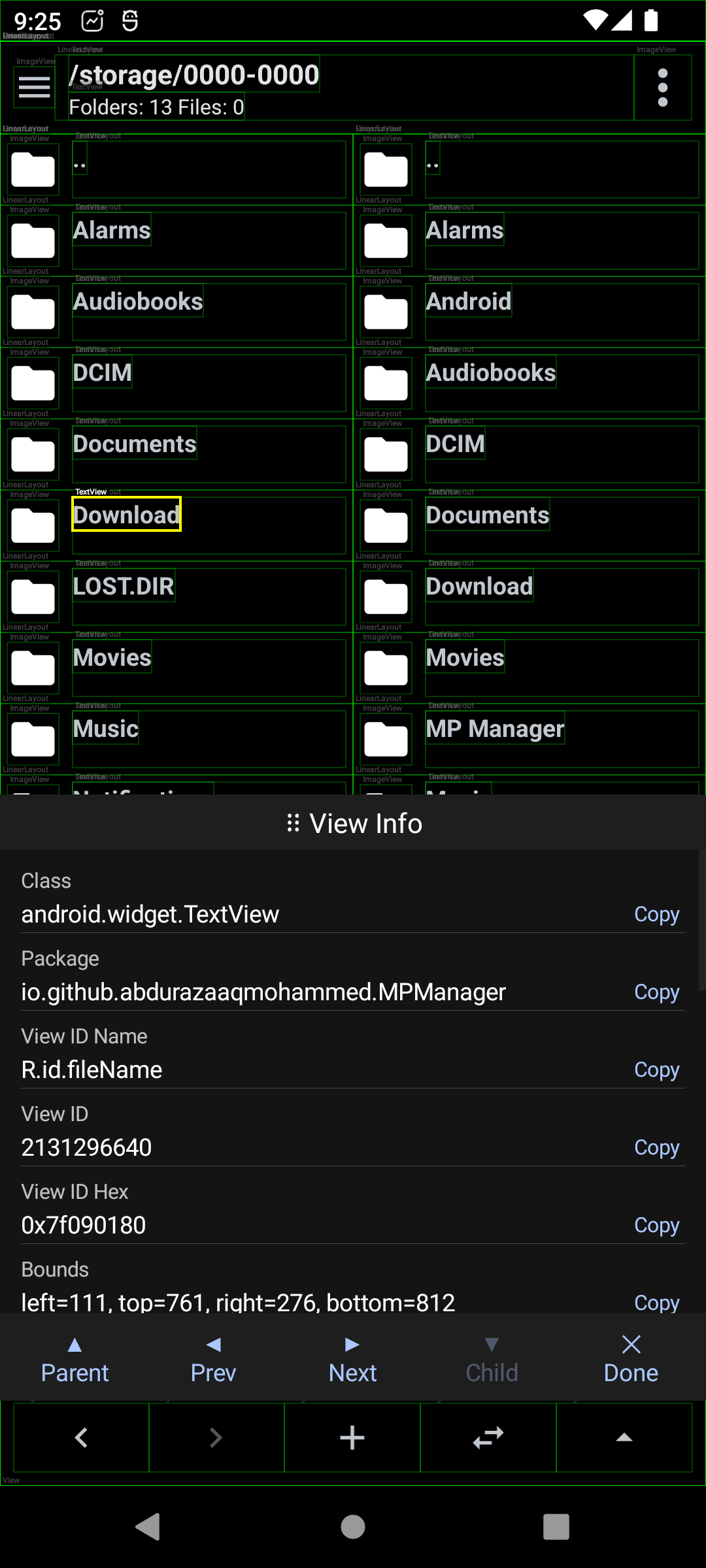 Layout Inspector