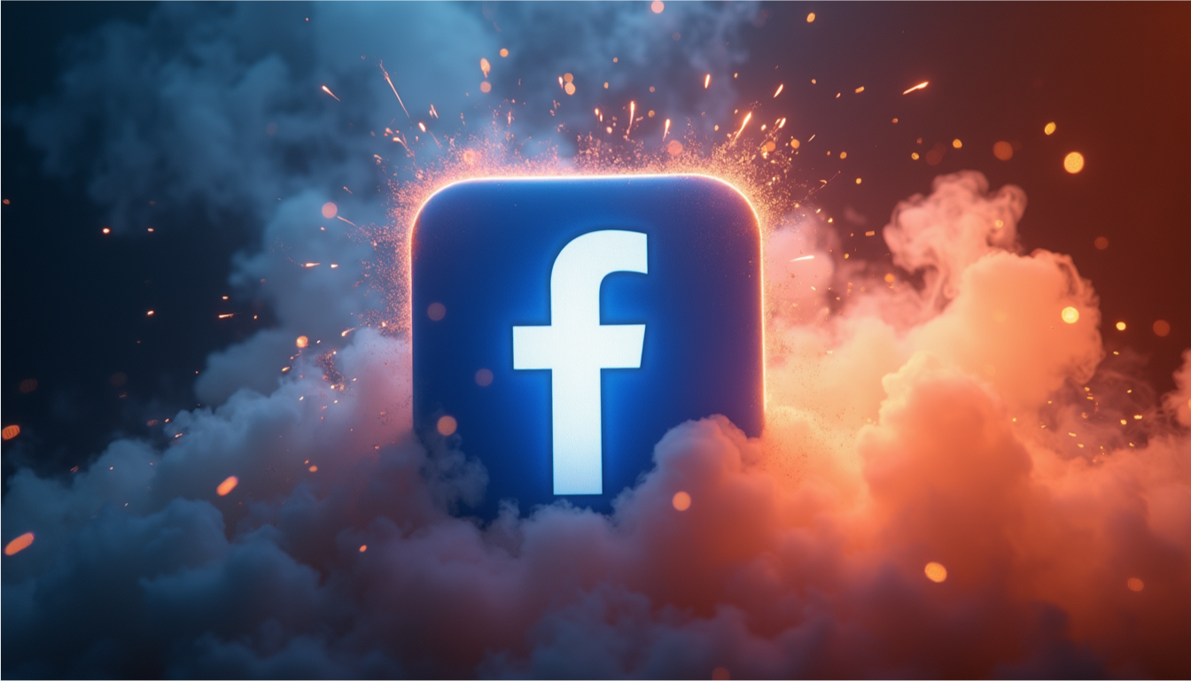 facebook logo in cool smokes