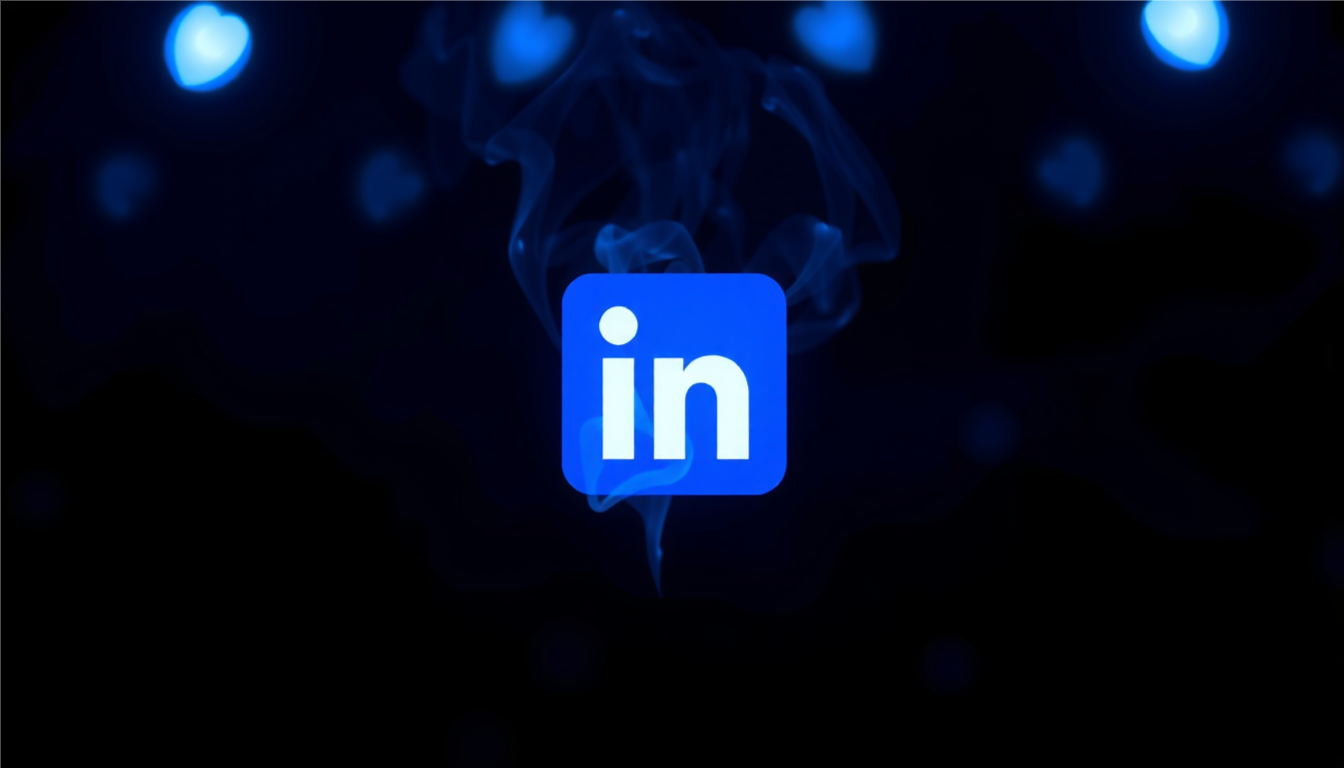 linkedin logo in smokes