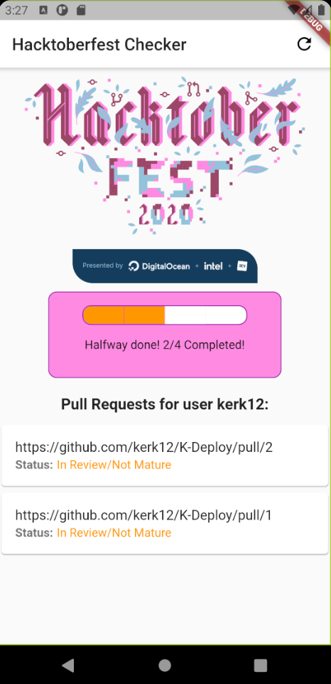 Pull Requests Screen