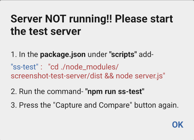 server not running