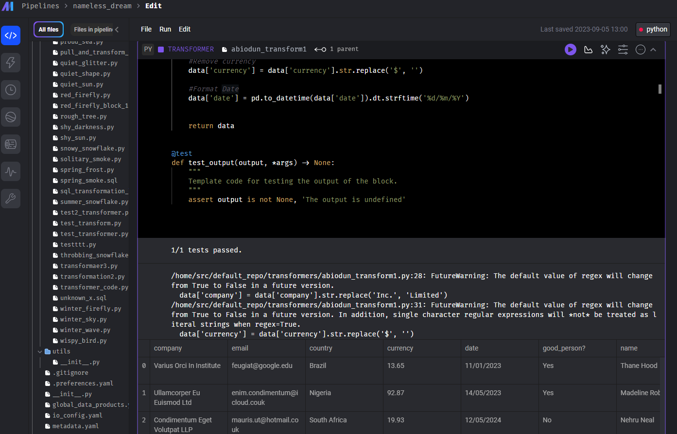 Loading the raw data