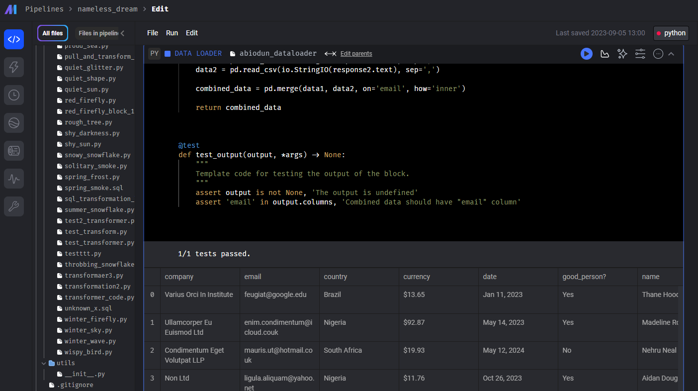 Loading the raw data