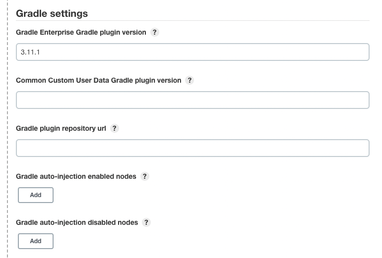 Gradle settings