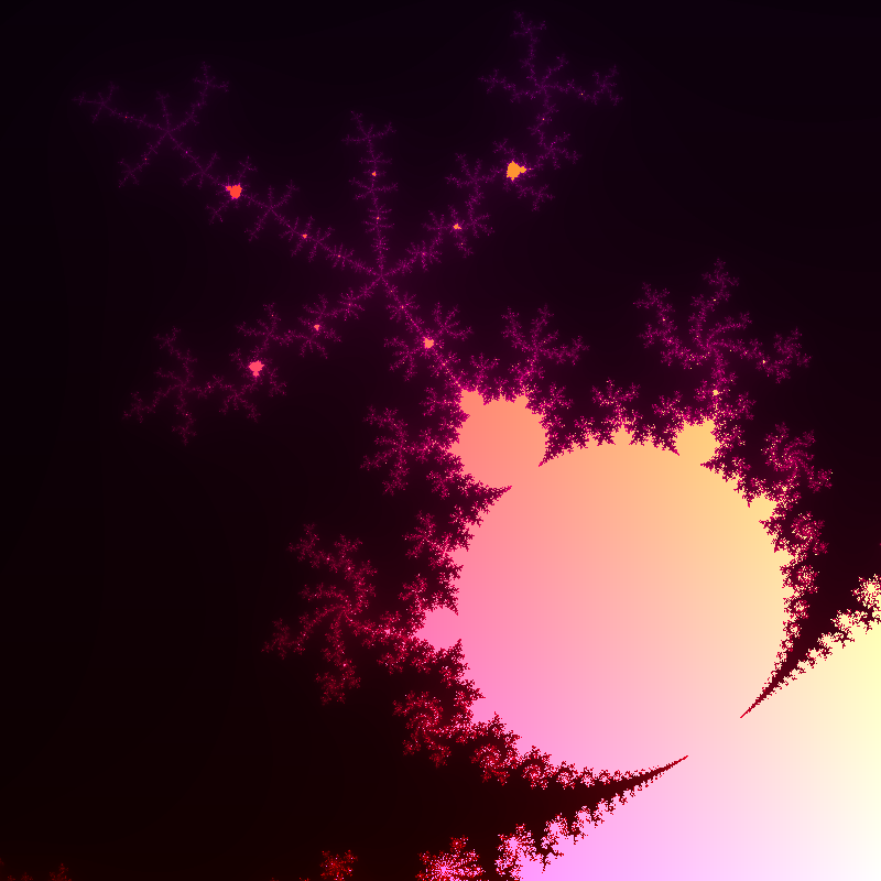 Mandelbrot fractal with zoom