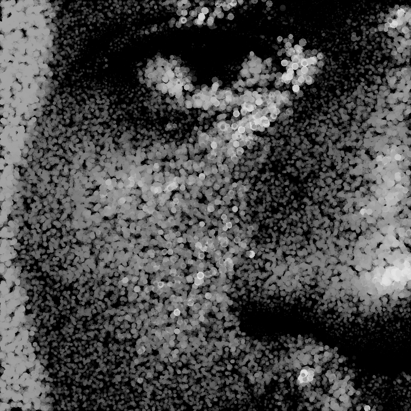 Instanced particles sampling a video