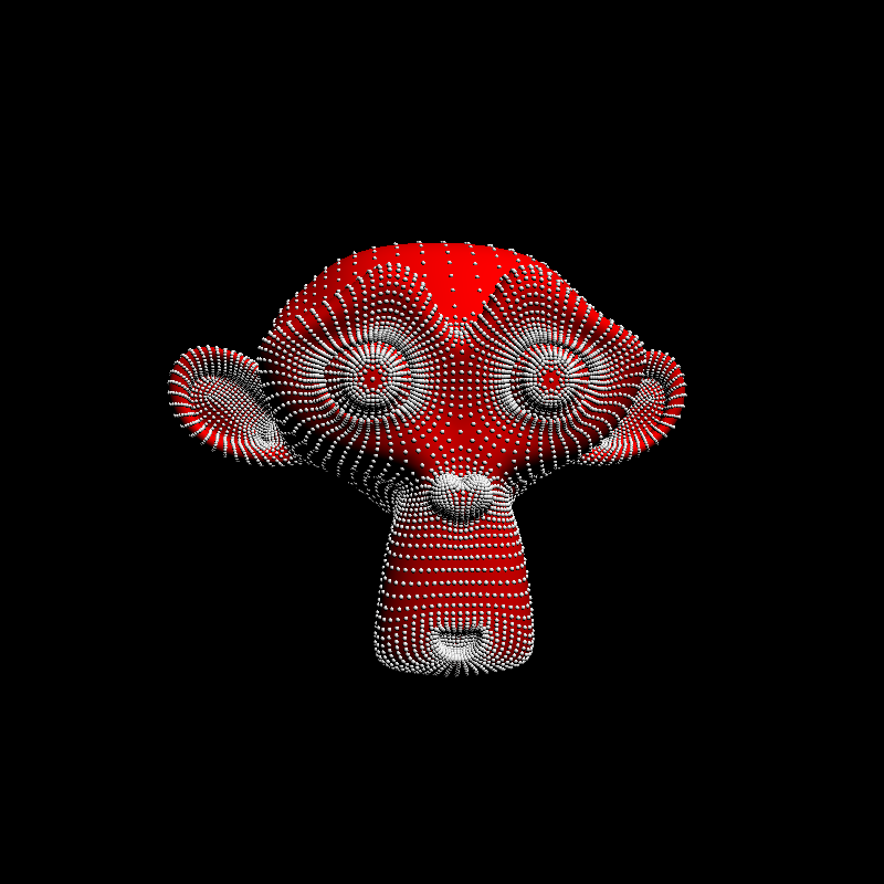 Instanced particles on top of a mesh vertices