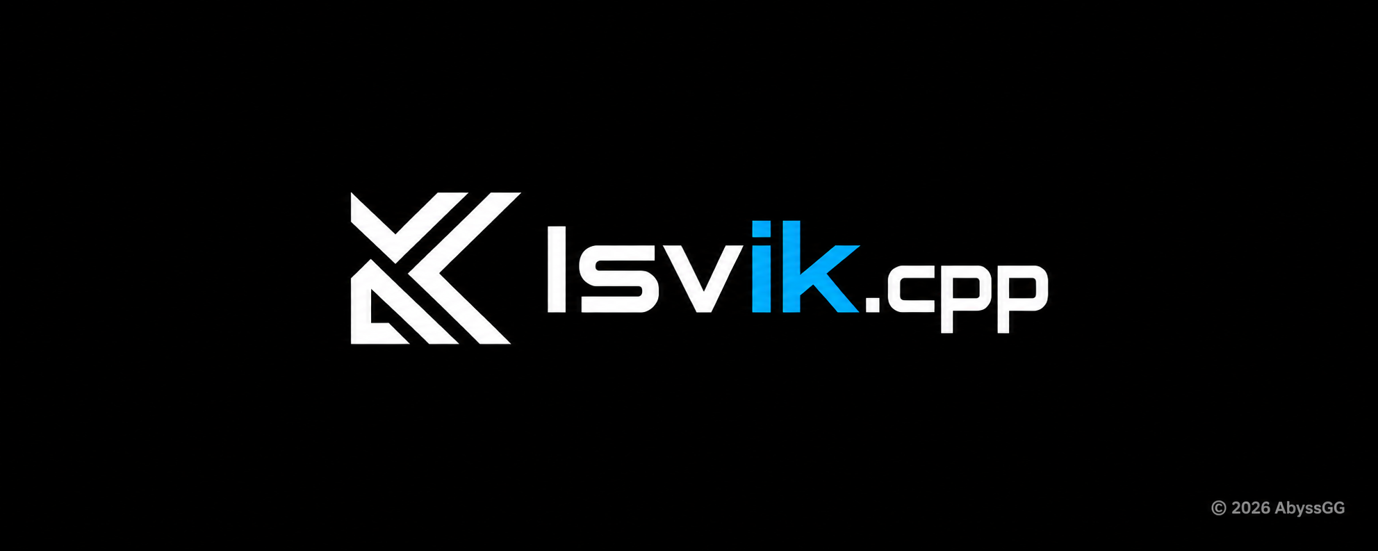 Isvik.cpp logo on a dark banner