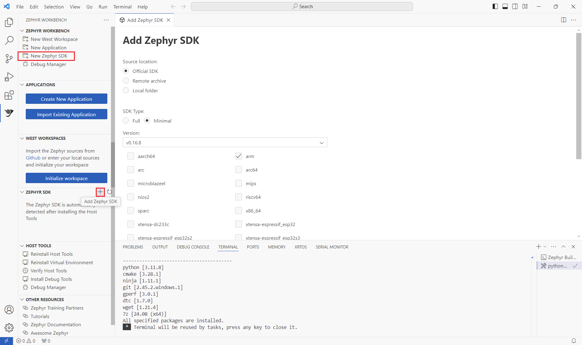 Zephyr SDK