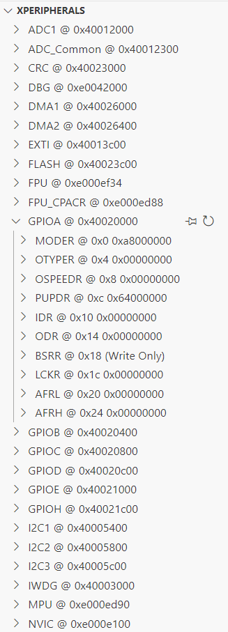 Debug: XPeripherals