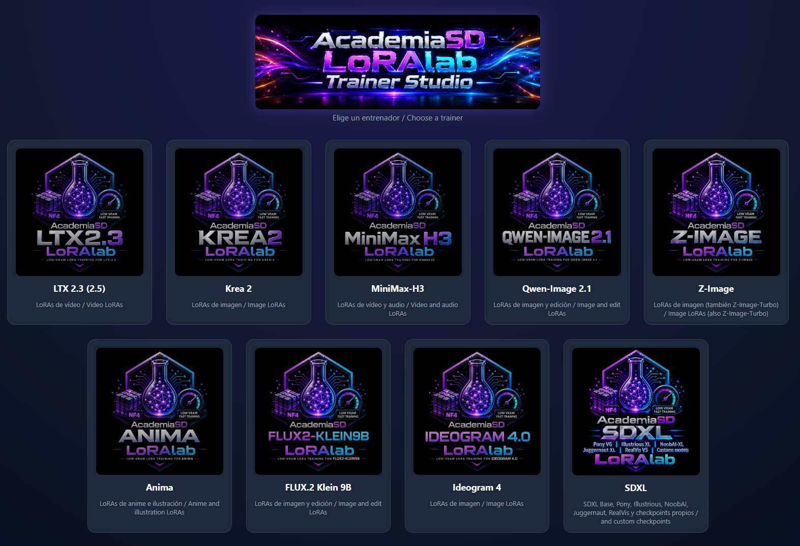 AcademiaSD LoRAlab Trainer Studio