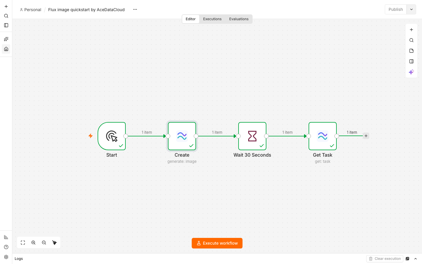 Completed n8n workflow