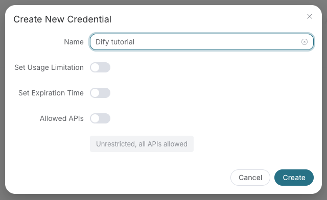 Create a separate key