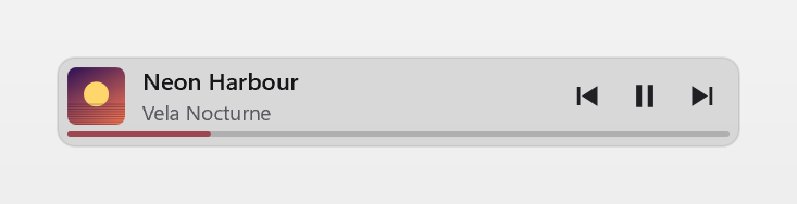 The pill on a light taskbar