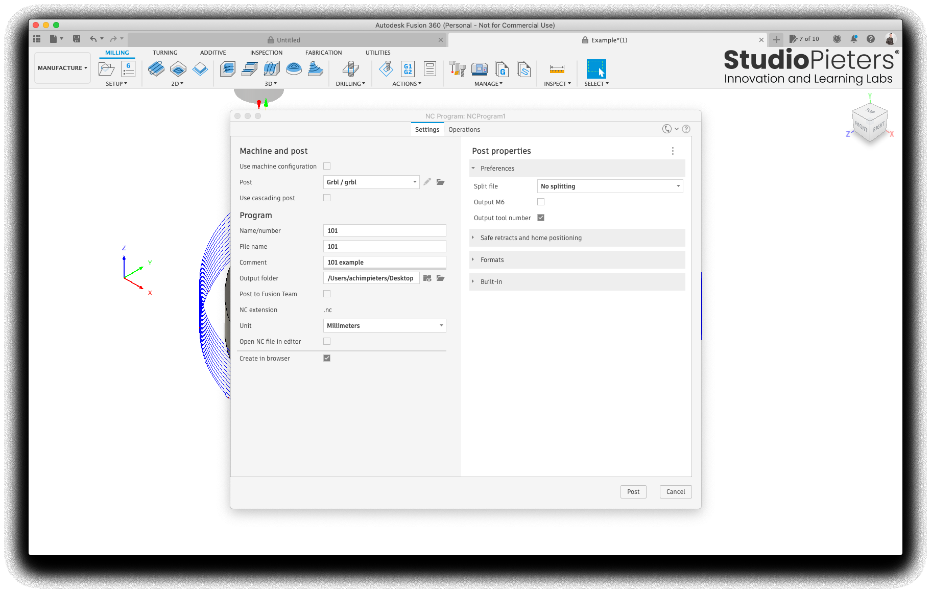 Fusion 360 Help, Additive setups from G-code