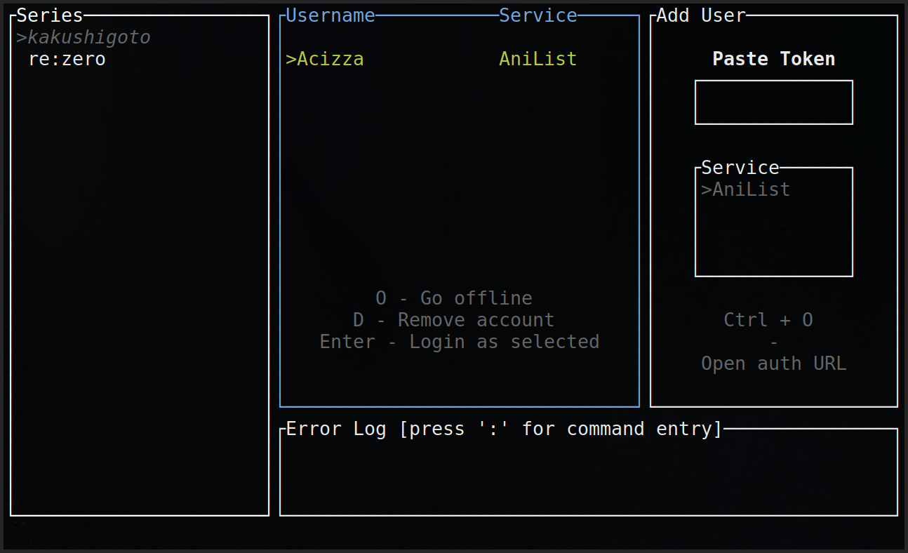 Screenshot showing user management panel