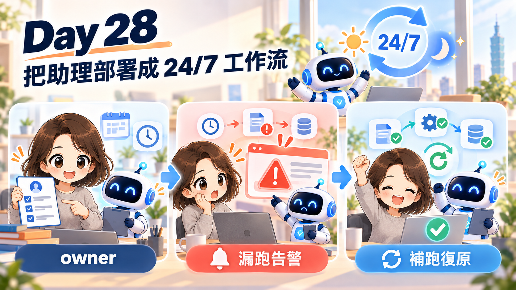 Day 28 小結：任務負責人、逾時通報與補跑復原機制