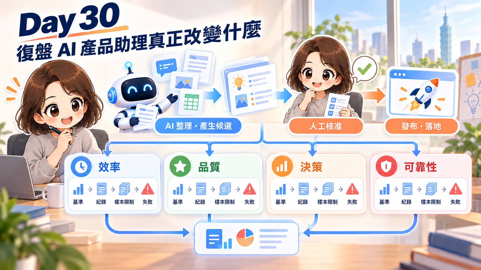 三十天復盤架構：效率、品質、決策與可靠性