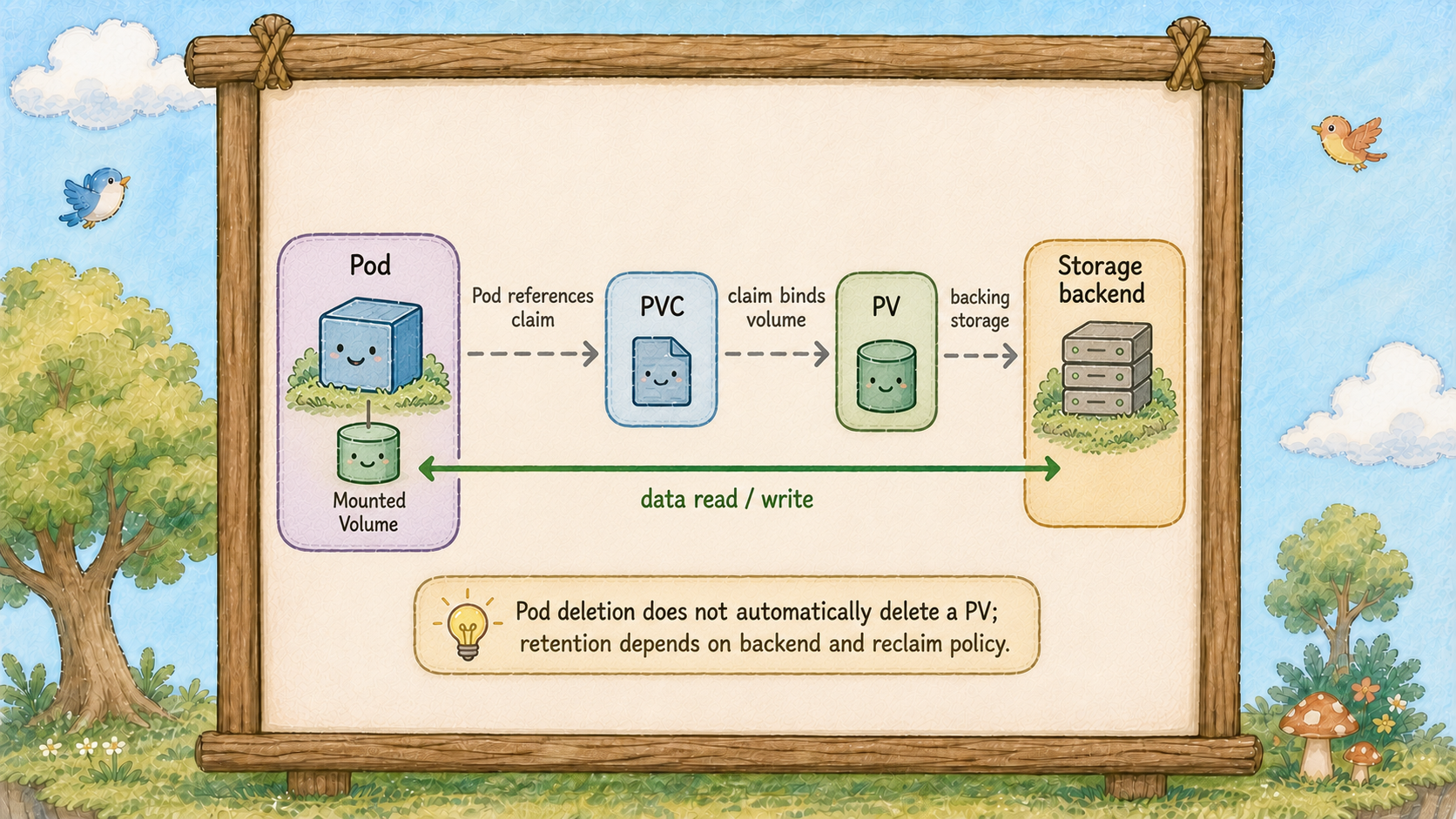 Pod、PVC、PV 與儲存後端