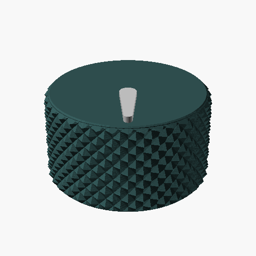Knurled control knob orbit