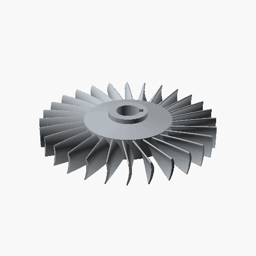 Axial turbine blisk orbit