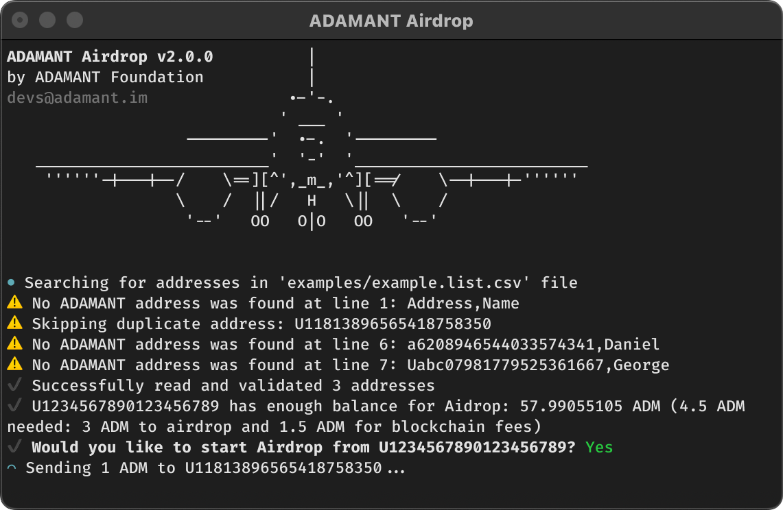 ADAMANT Airdrop screenshot