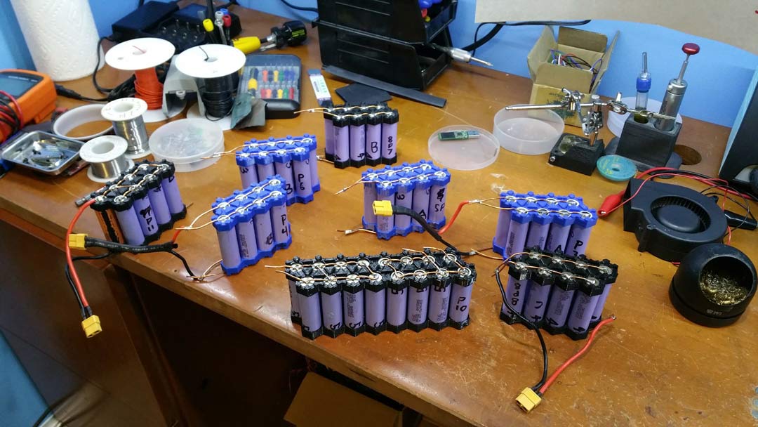 EBike battery pieces