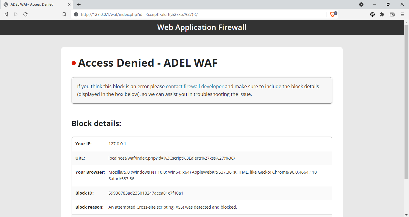 AppFW XSS Was not getting detected