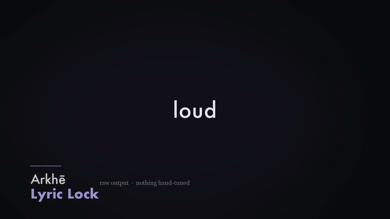 Published lyric-video output made with Arkhē Lyric Lock