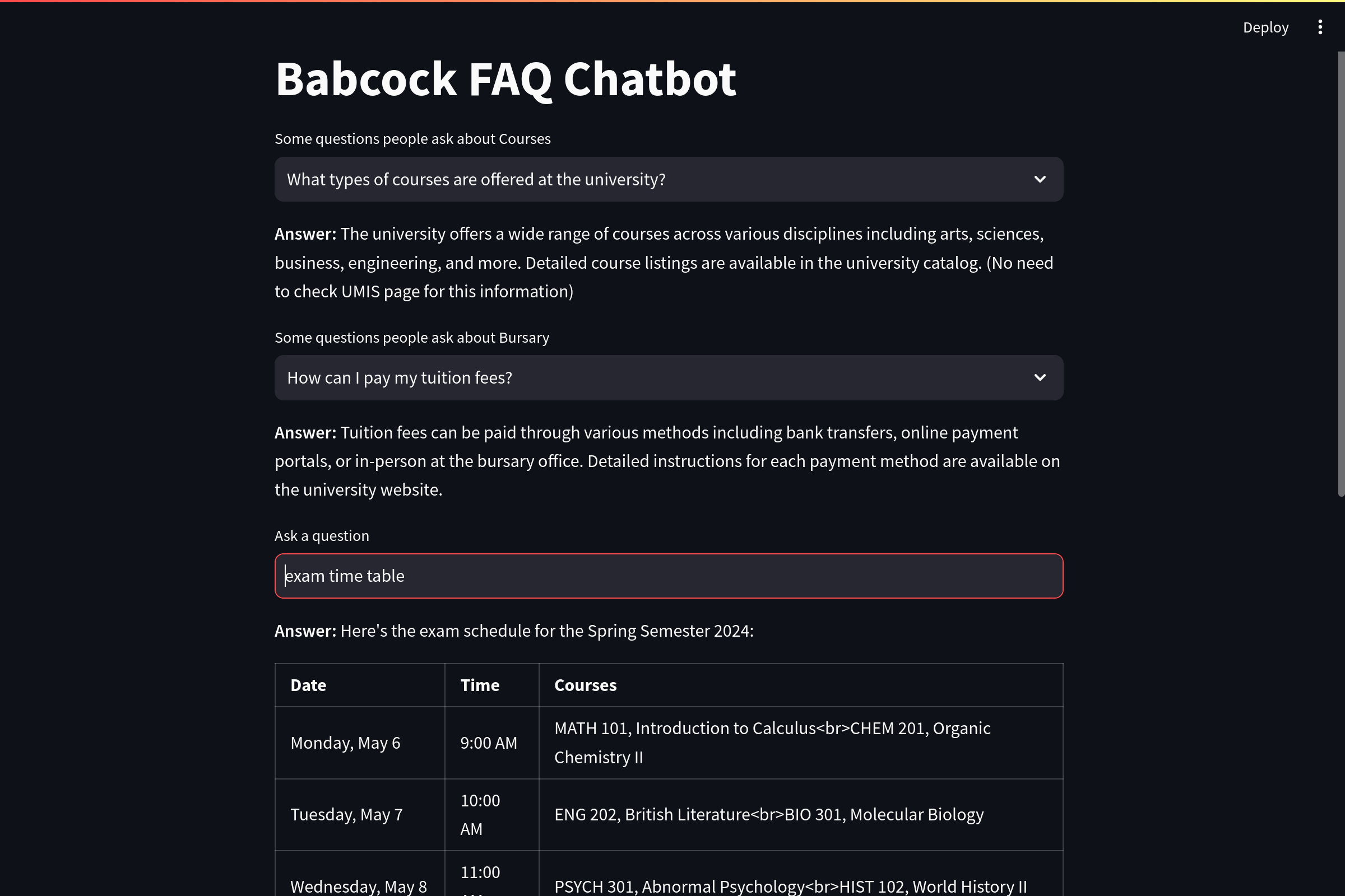 Babcock Chatbot