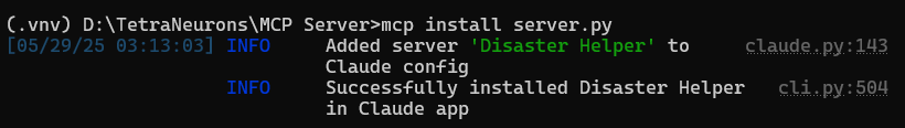 MCP SERVER installation