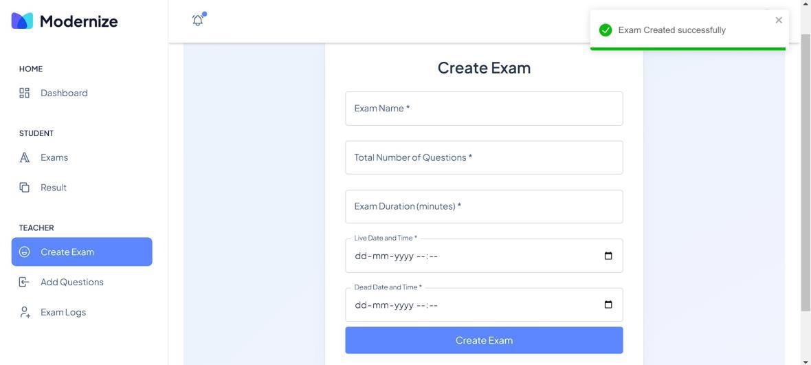 Create Exam