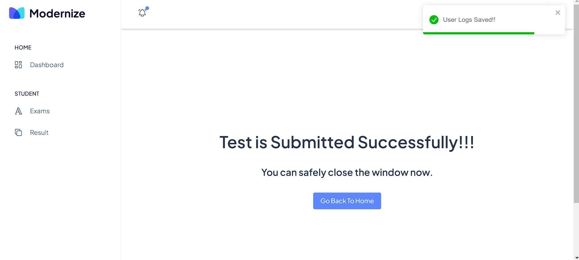 Test Submitted