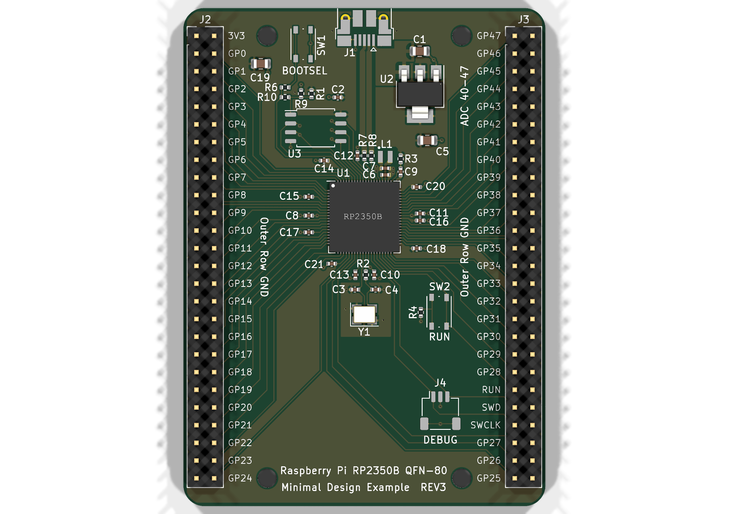 Rp2350b minimal board, from the project README