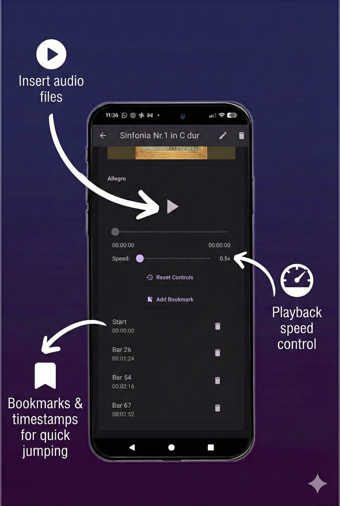 Media attachments interface