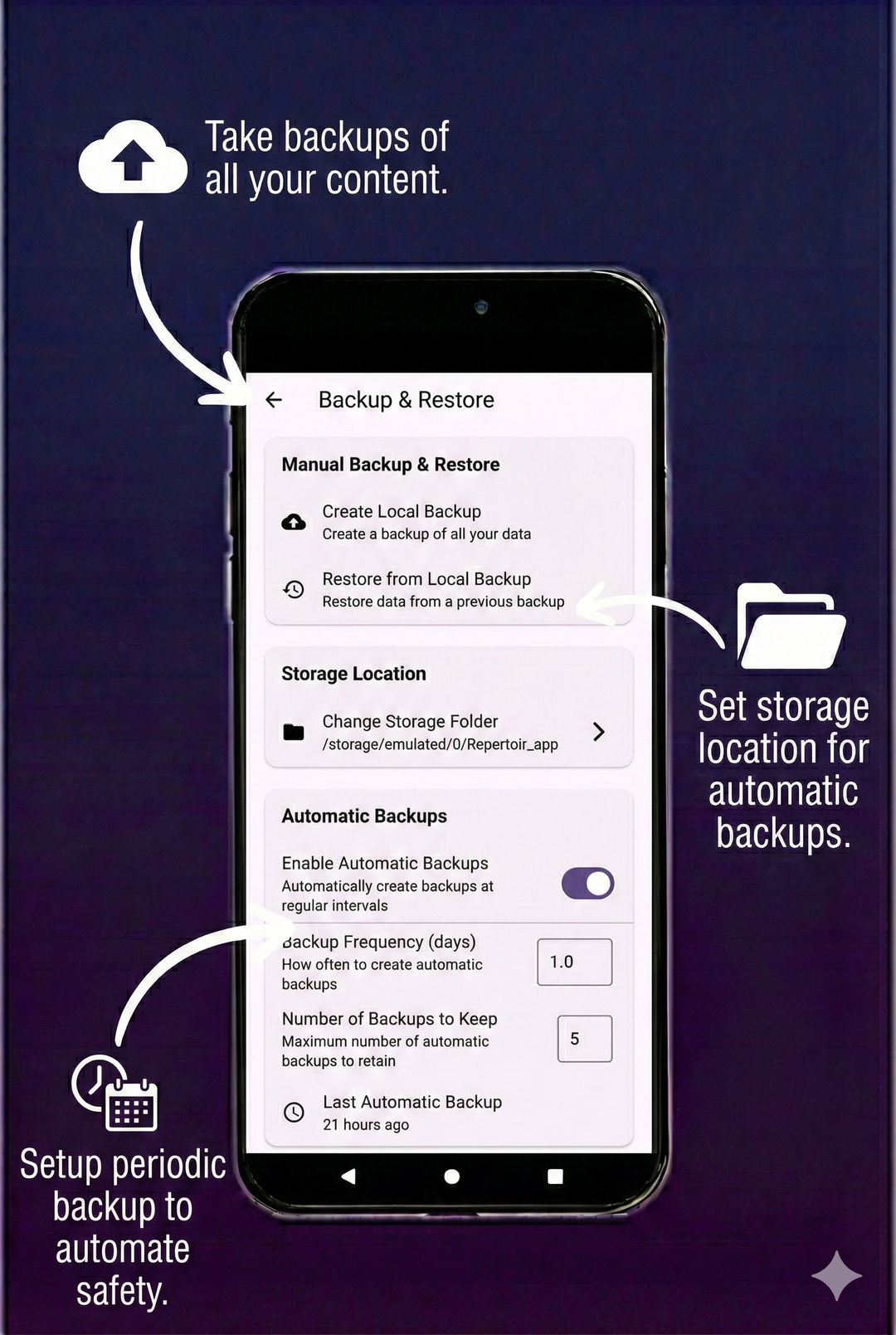 Backup and restore