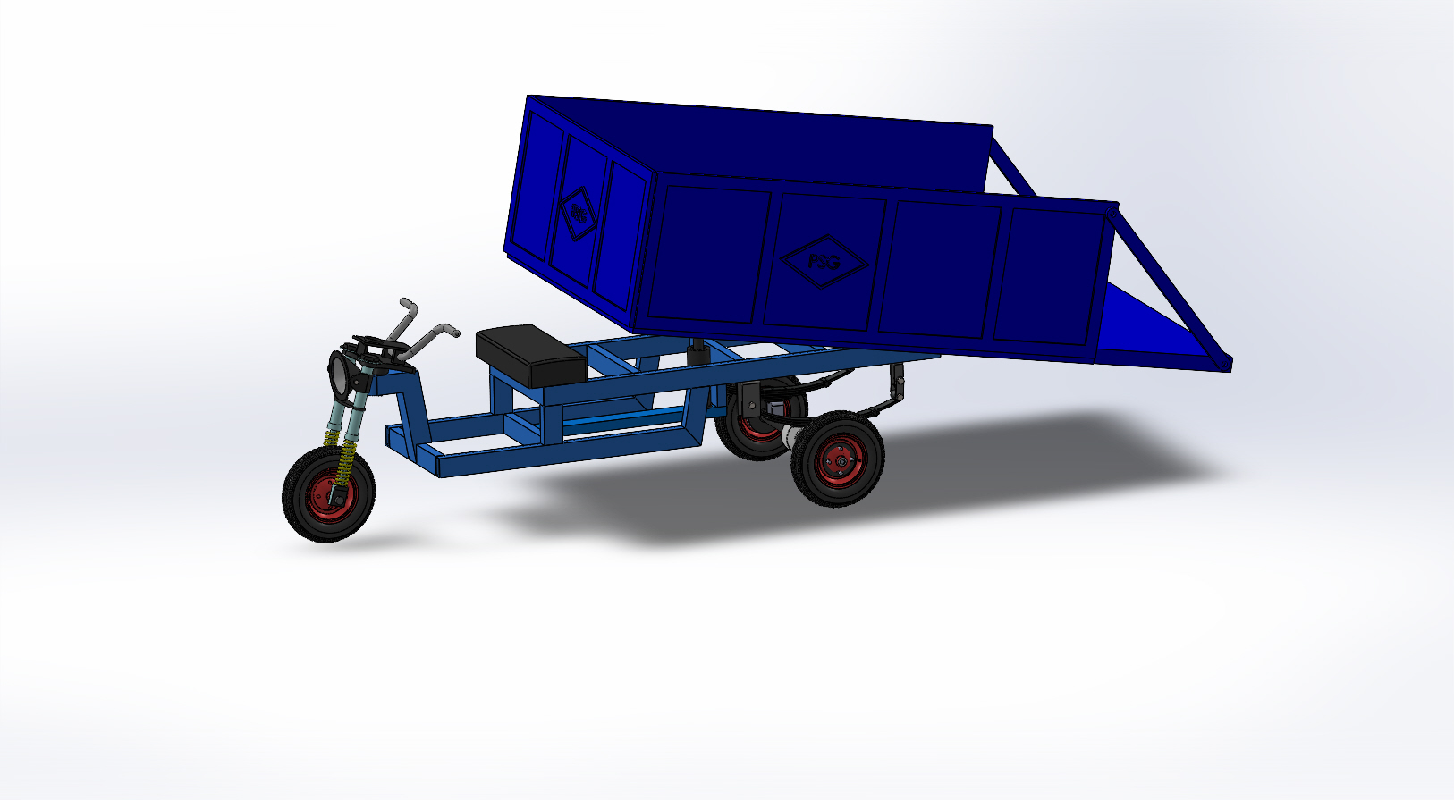 Electric Three Wheeler CAD Model