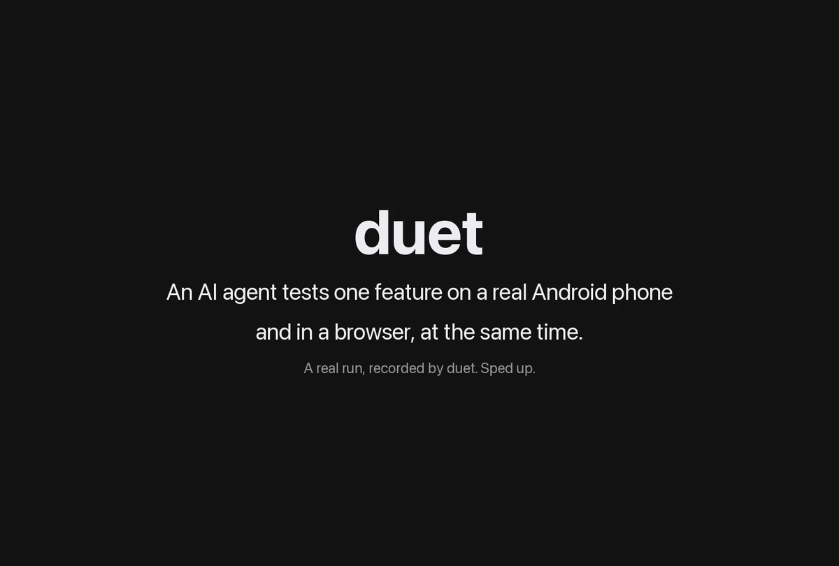 Two people on one post: Alex comments and renames themselves on a real Android phone while Maya watches in Chrome. With the planted bug Maya still sees the old name and the test fails; with the fix all 29 steps pass.