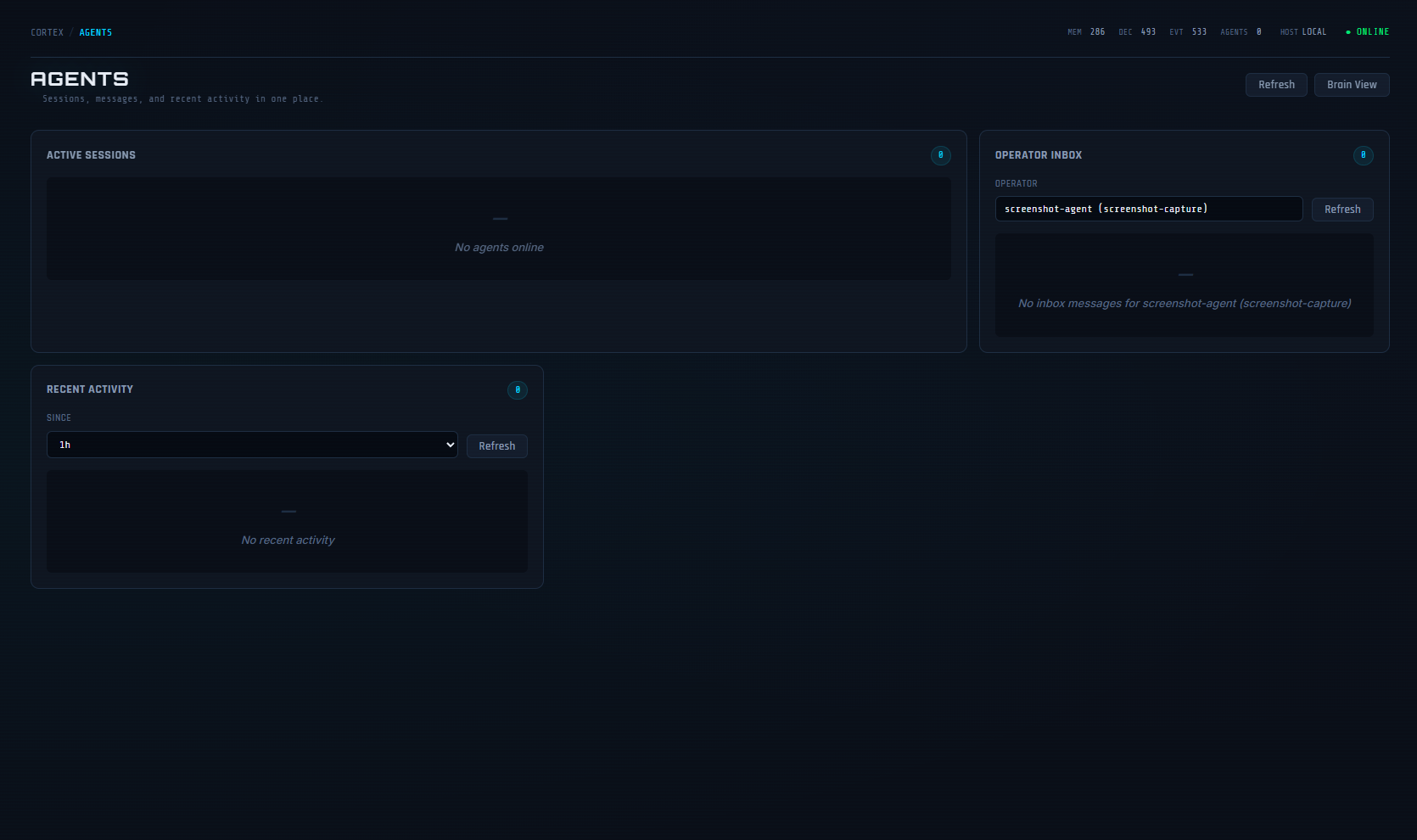 Connected agents in Control Center