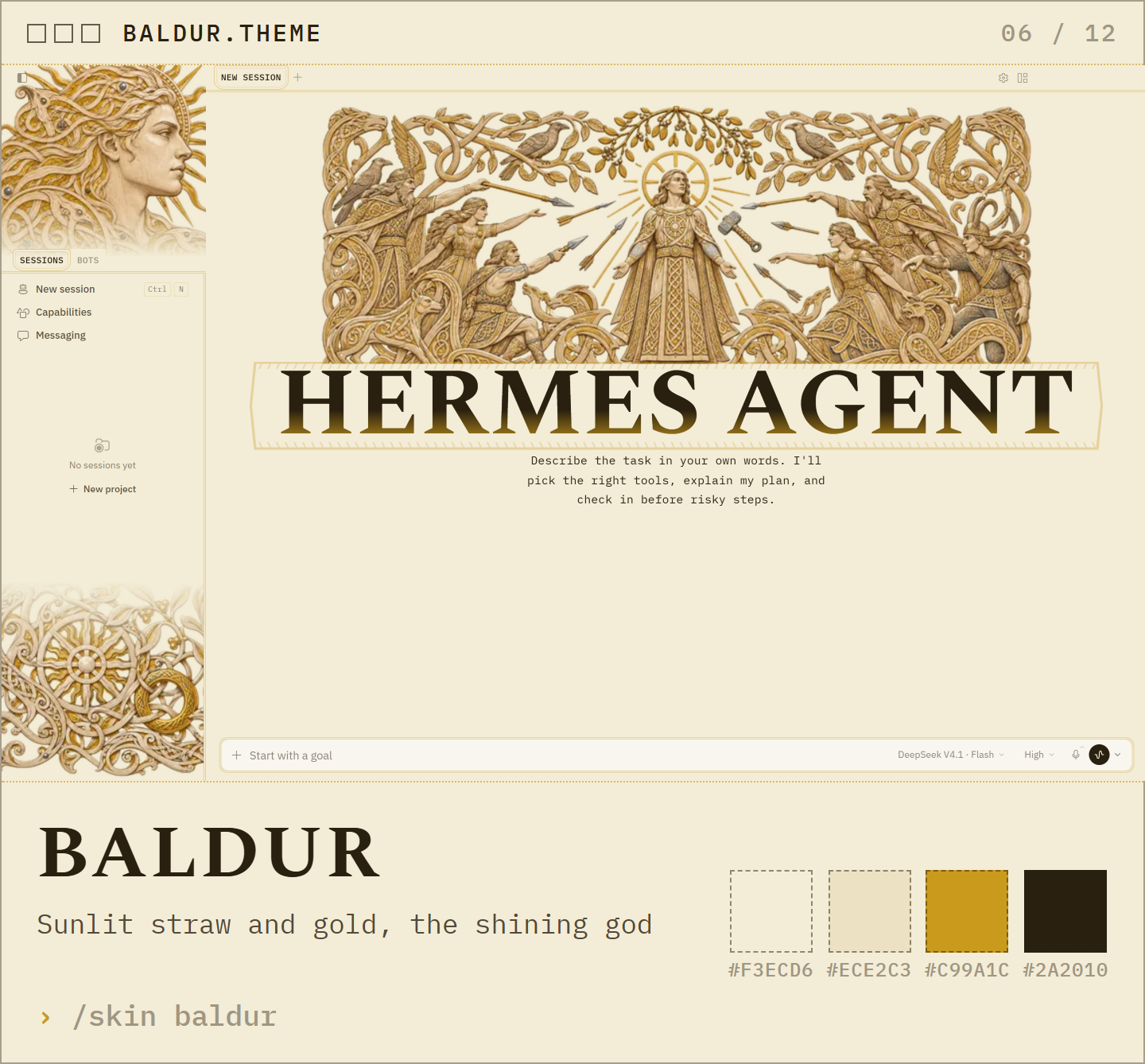 Baldur: sunlit straw and gold, the shining god
