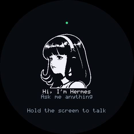 The round simulator display, ready for a question