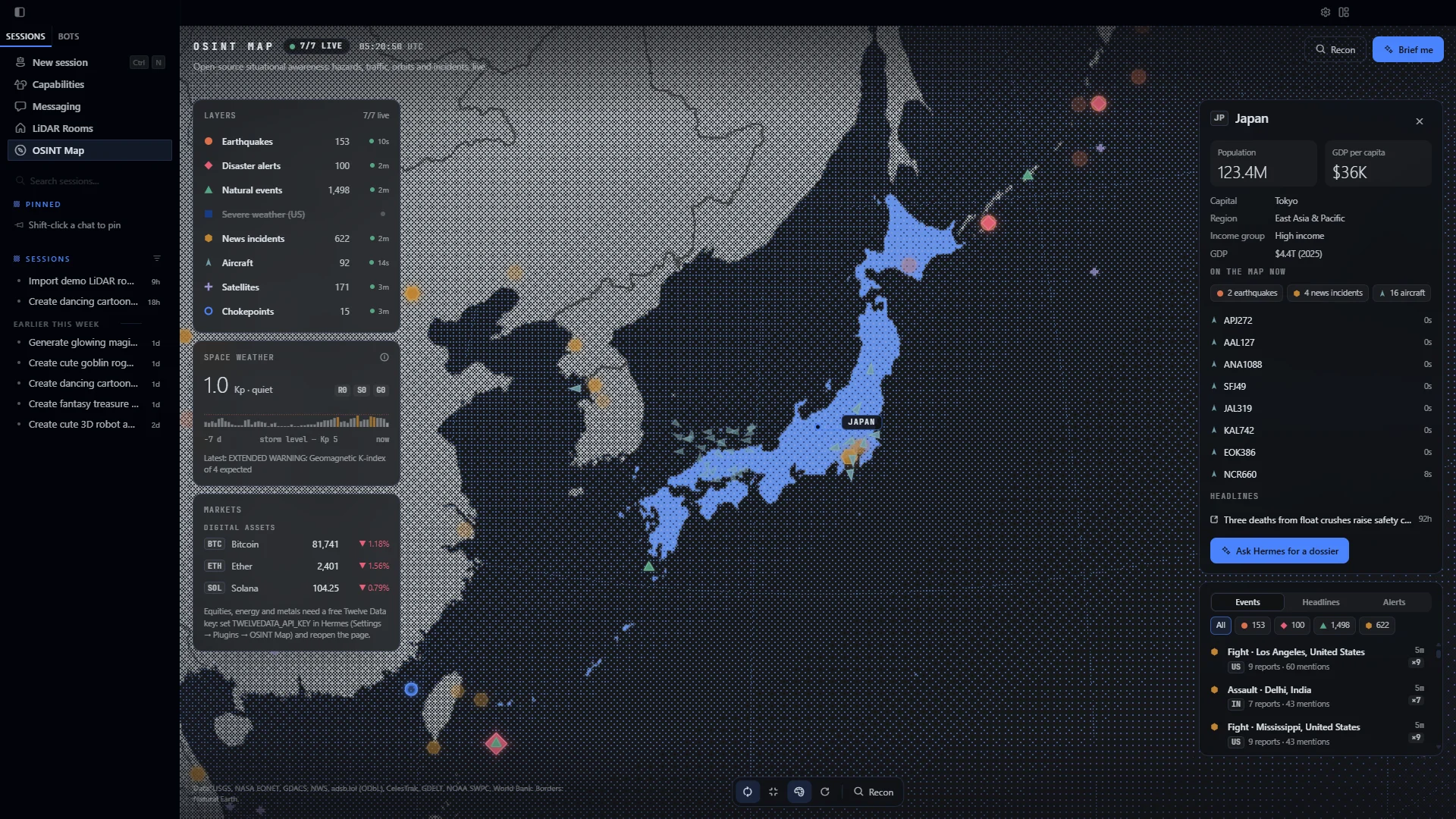hermes-osint-map screenshot 3