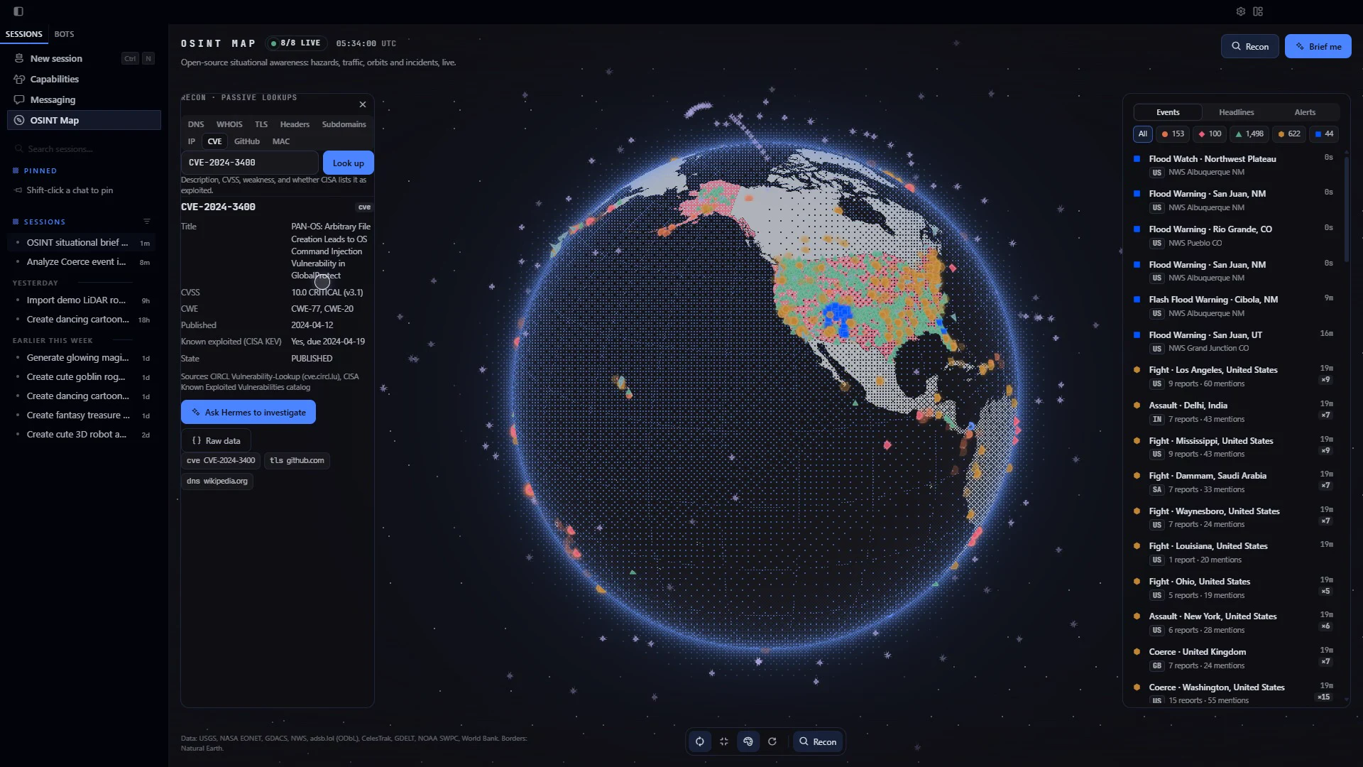 hermes-osint-map screenshot 5