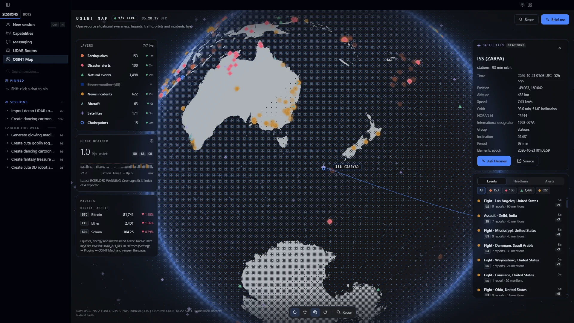 hermes-osint-map screenshot 2