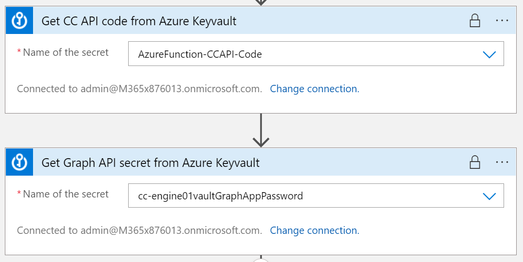 Get secrets from Azure KeyVault