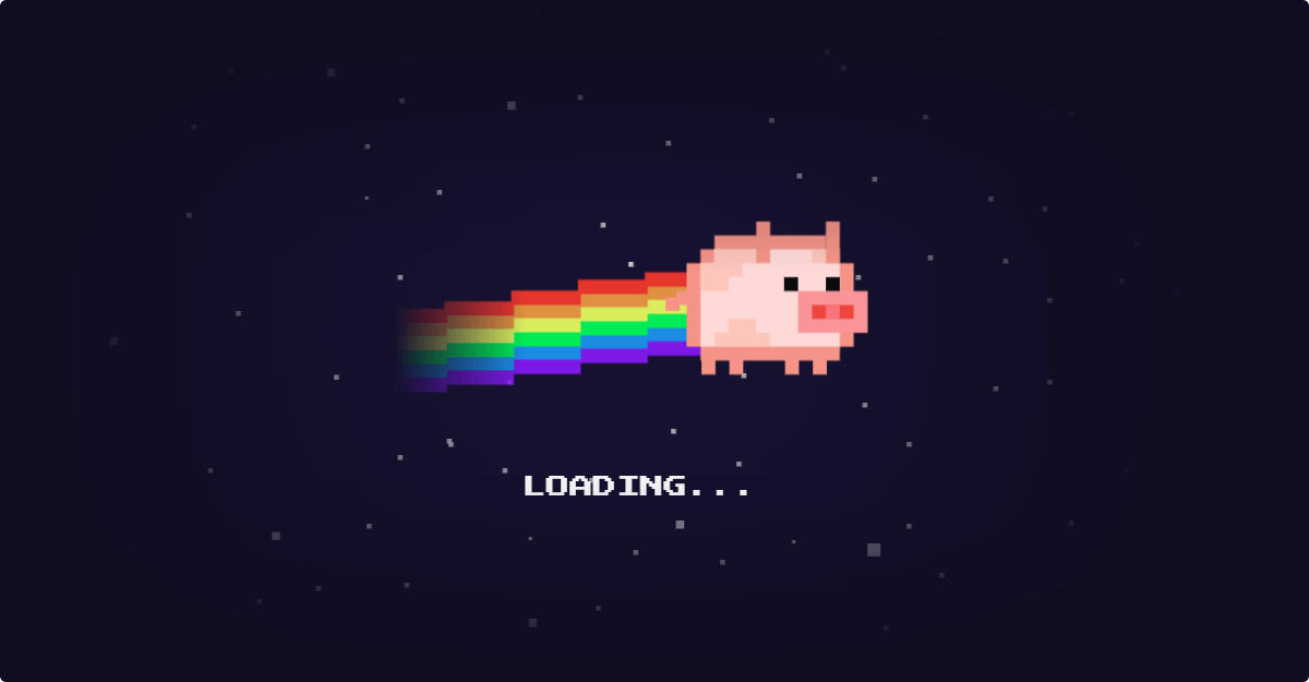 Nyan Pig - Loading animation