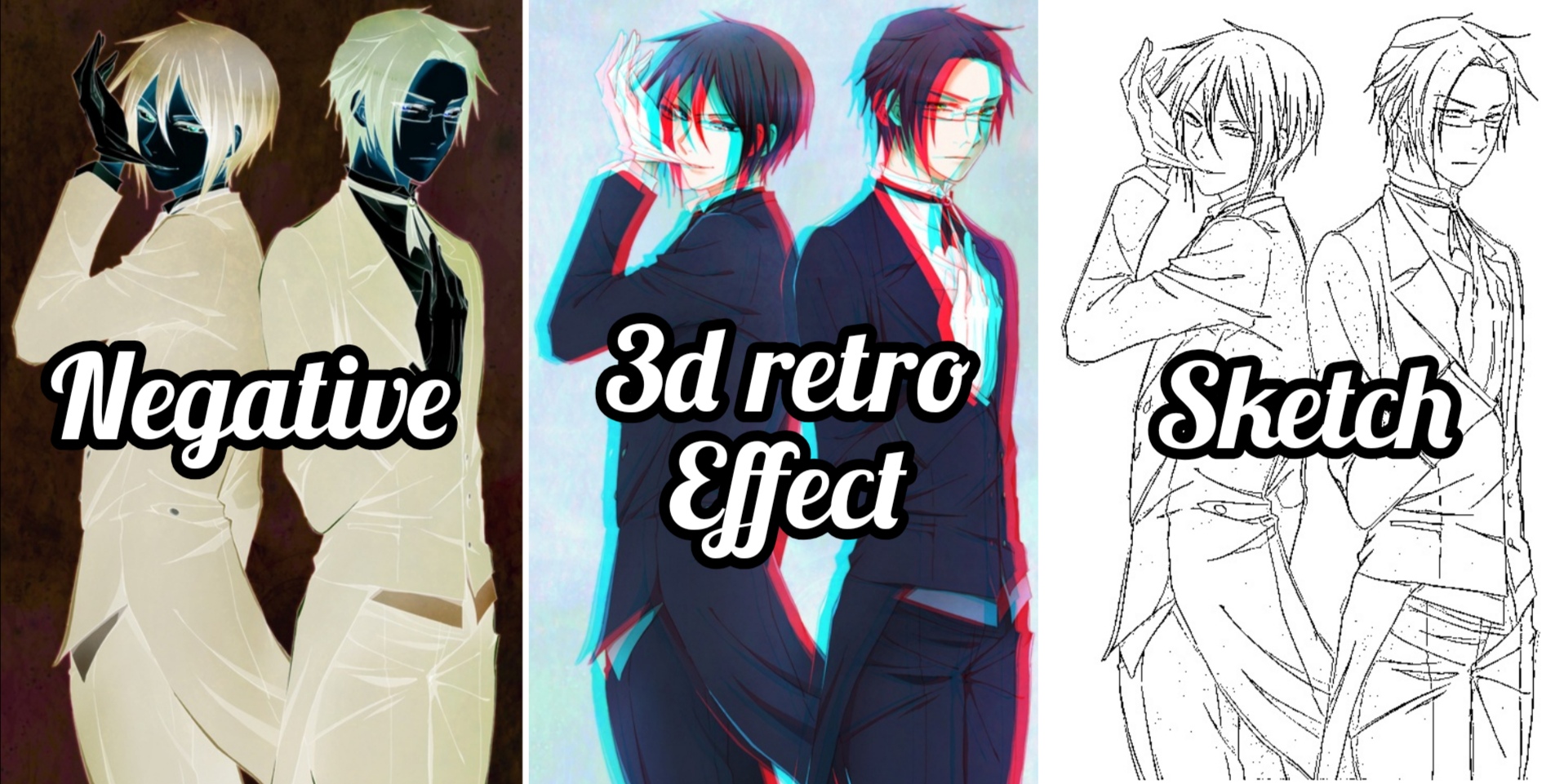 Effects on Black butler Anime characters