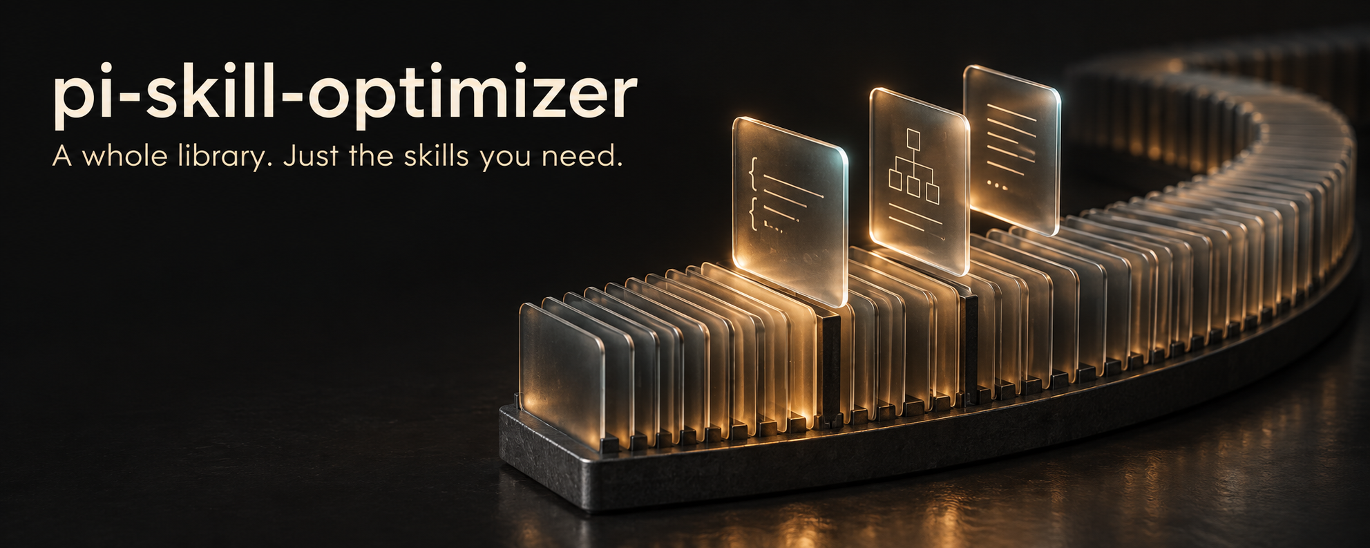pi-skill-optimizer: a whole library, just the skills you need