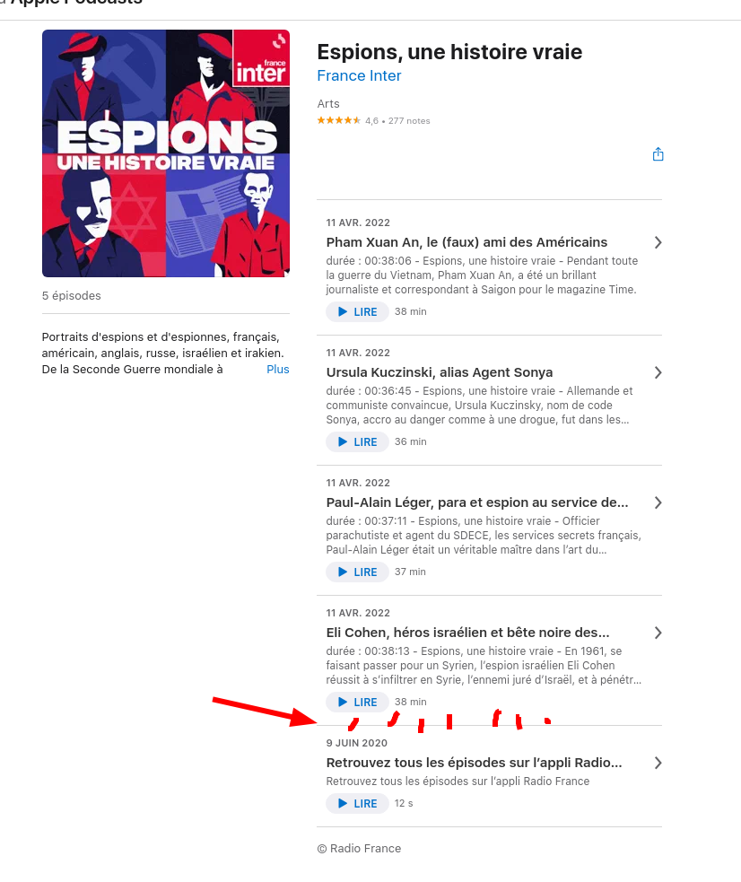 Épisodes sur Apple Podcasts