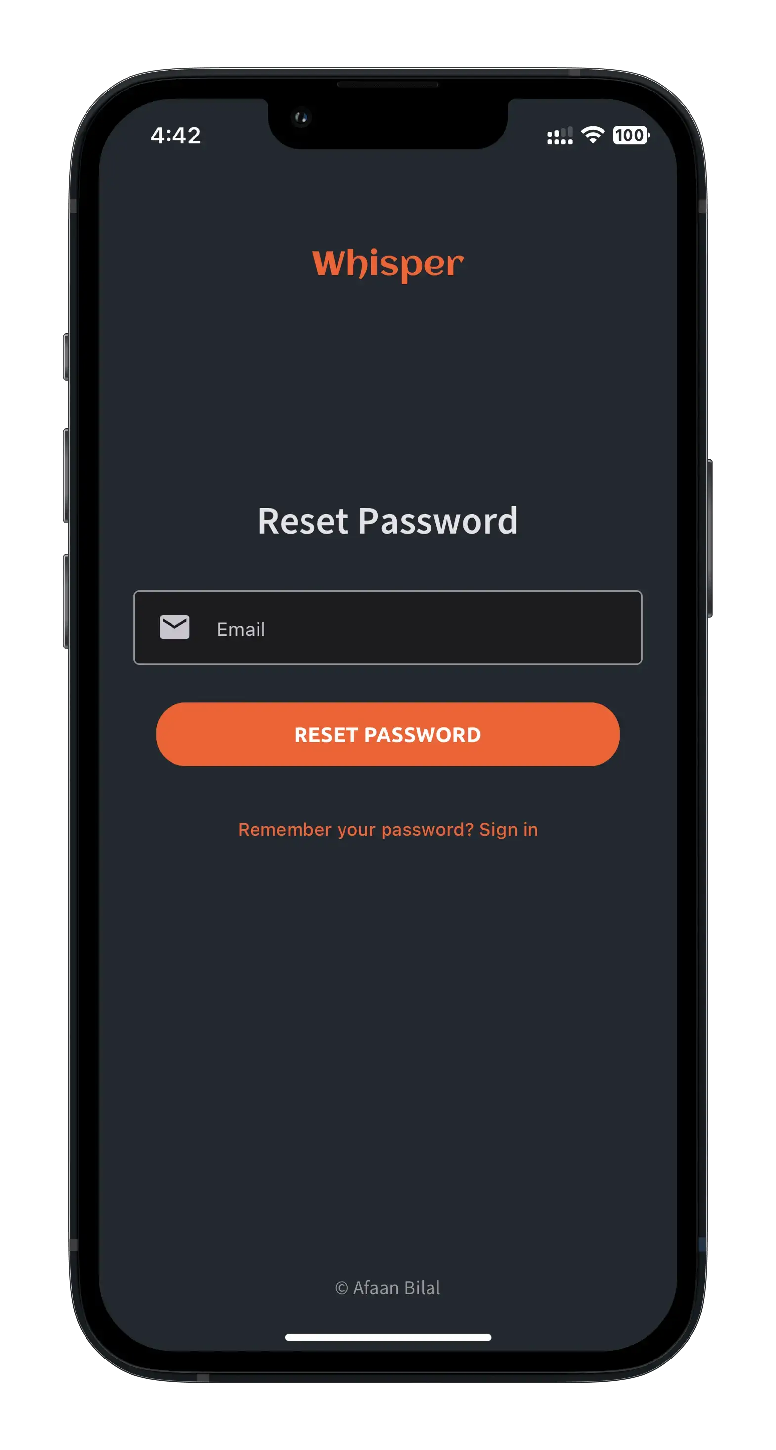 Reset Password